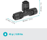 Gardena Micro-Drip Irigation System T-kus 13mm (1/2"): Konektor pro 13mm přívodní potrubí, T-odbočka, automatické zavlažování, opakovaně použitelné (13201-20)