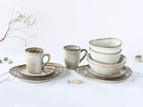 CreaTable, 23769, CLOUDY Series, Písek, 10dílná sada nádobí, Porcelánová kombinovaná služba, Vhodné do myčky a mikrovlnné trouby, Kvalitní výroba