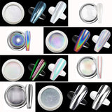 Chrome Nail Powder Aurora Ice Shimmer Chrome Pigment Powder 4PCS Chrome Powder Nägel Nail Art Nageldesign