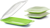 Sada 4 krabic TATAY Fresh Slicer Box, bez BPA, opakovaně použitelné, stohovatelné, do myčky a MWO, náhodné barvy. Rozměry 17 cm x 3,2 cm x 25,2 cm Naty Shop Krabice na skladování potravin Nádoba na klobásy – sada 3 – mini