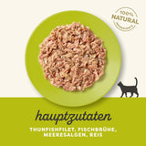 Applaws 100% přírodní Premium-Nassfutter für Katzen, Thunfischfilet mit Algen in Brühe - Packung mit 24 x 156g Dosen