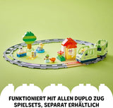 Interaktivní dobrodružný vlak LEGO DUPLO Town, sada se světly a zvuky pro hraní rolí, umožňuje 2letým dětem stavět koleje, předškolní vzdělávací hračka 10427 Stavebnice Besuche den LEGO-Store