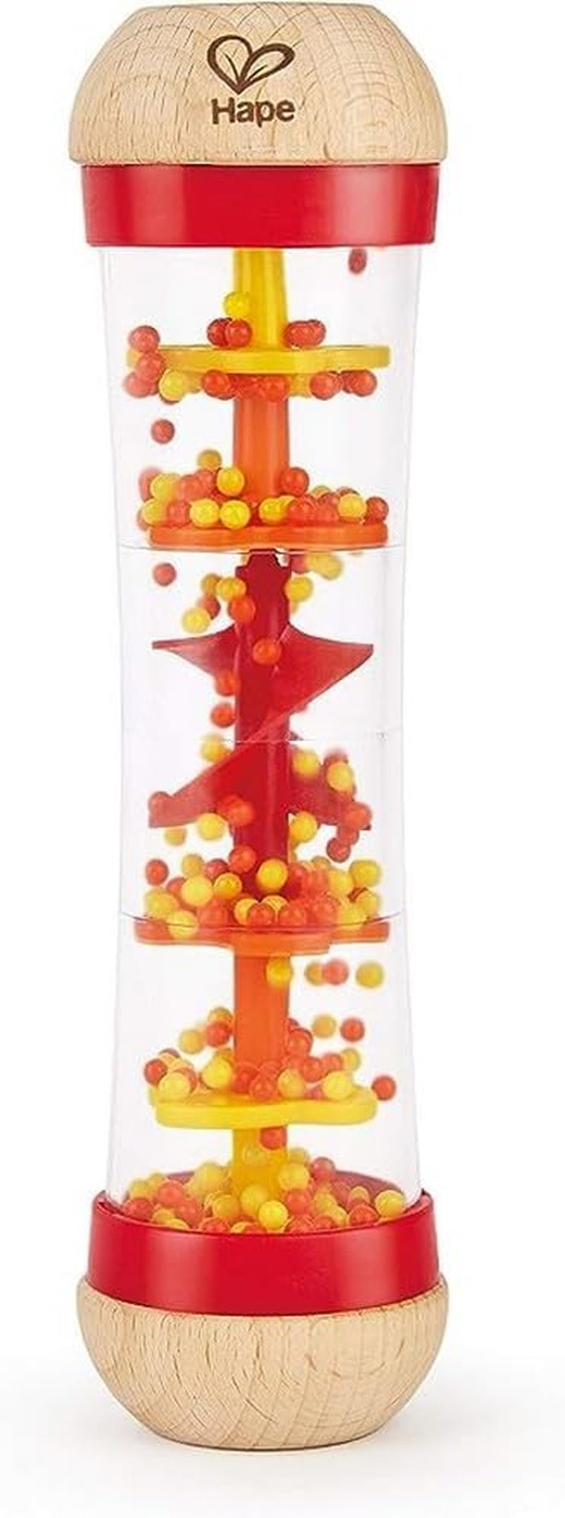 Hape rainmaker | mini hudební hračka s dřevěnými rolničkami, modrá Baby Toys Naty Shop Red