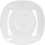 Van Well Lilli Coffee Service pro 12, 36dílnou sadu čtvercového bílého porcelánového nádobí se zakřivenými hranami pro dokonale uspořádaný konferenční stolek - Lze mýt v myčce
