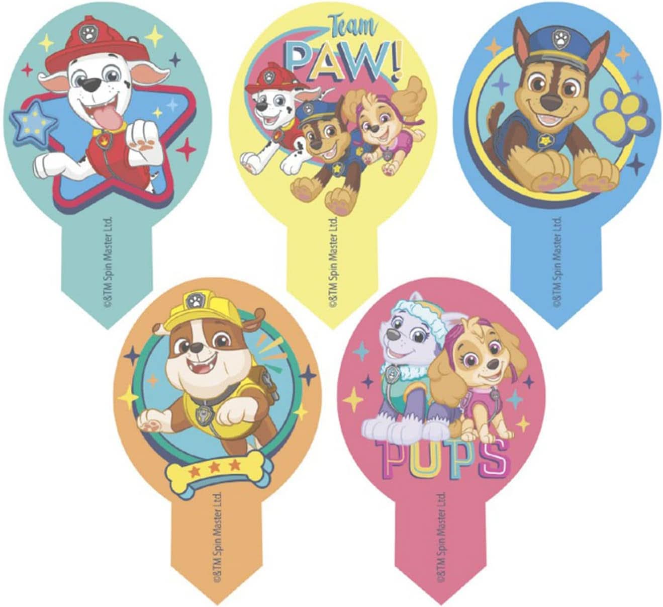 Dekora, Dekorapin Paw Patrol Dekorace na jedlé dorty, 20 jedlých papírových oplatek - 6,5 X 4 cm Naty Shop Výchozí název