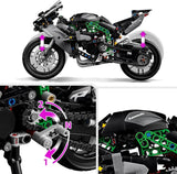 LEGO Technic Kawasaki Ninja H2R Motocykl, Děti a dospělí Dárek k narozeninám, Dekorace, Hračka, Model pro chlapce a dívky Věk 10+ 42170 Stavebnice Besuche den LEGO-Store