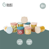 Babymoov ISY BOWLS dózy na dětskou výživu z robustního skla odolného teplotám - pro uchovávání/mražení dětské stravy, 6x 250ml + 3x 120ml Dózy na potraviny Naty Shop