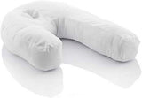 Innovagoods Ergonomický polštář ve tvaru U pro boční spáče, ideální pro těhotenství, podporuje klidné dýchání, omezuje chrápání, bavlna a polyester, bílý, 39 X 57 X 14 cm Krční ortopedické polštáře Naty Shop Výchozí název