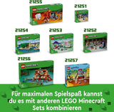 LEGO Minecraft The Frog House, domeček na hraní s figurkami včetně zombie, slizu a tonoucího muže, plus doplňky, jako je hračka člun a pracovní stůl, dárek pro chlapce a dívky od 8 let 21256 Stavebnice Besuche den LEGO-Store