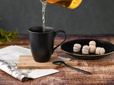 CreaTable, 22699, Industrial Gold BLACK Series, 16dílná sada nádobí pro 4, Porcelánová kombinovaná služba, Vhodné do myčky a mikrovlnné trouby, Kvalitní výroba