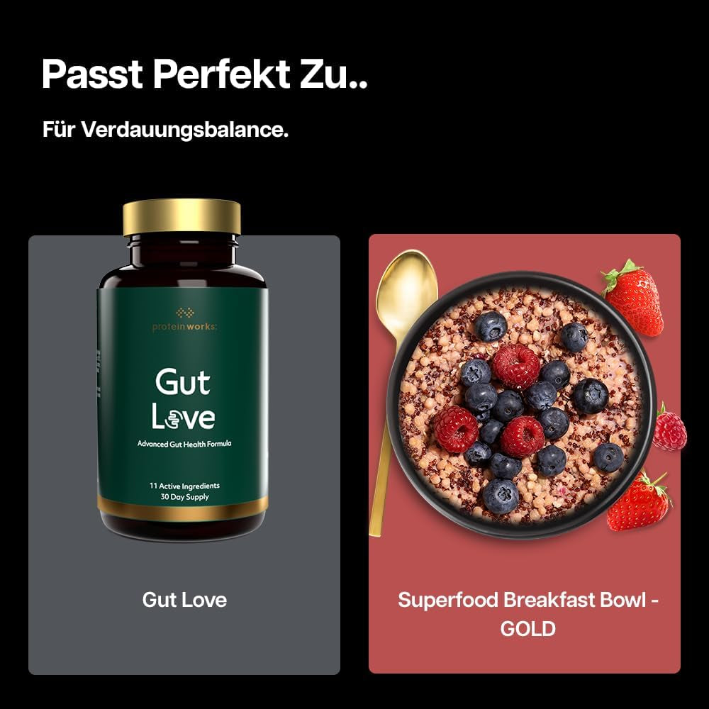 Protein funguje | Superfood Breakfast – GOLD Innovation, oceněné cereálie, proteinové müsli, bohaté na živiny s obilovinami, semínky a ovesem, s vysokým obsahem vlákniny, jablka a skořice, 10 porcí, 600 g