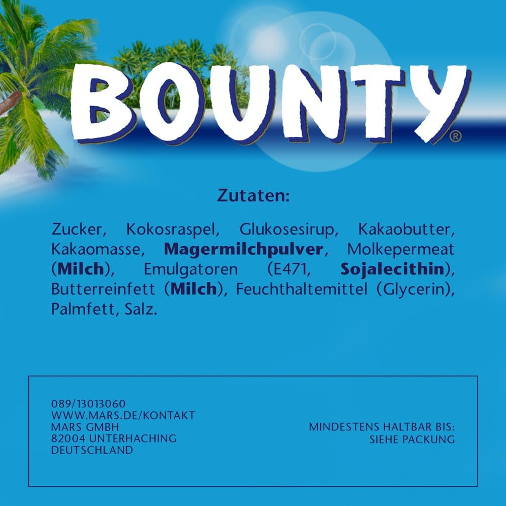 Bounty Čokoládové tyčinky Kokosová čokoládová příchuť 24 tyčinek v balení (24 x 57 g)