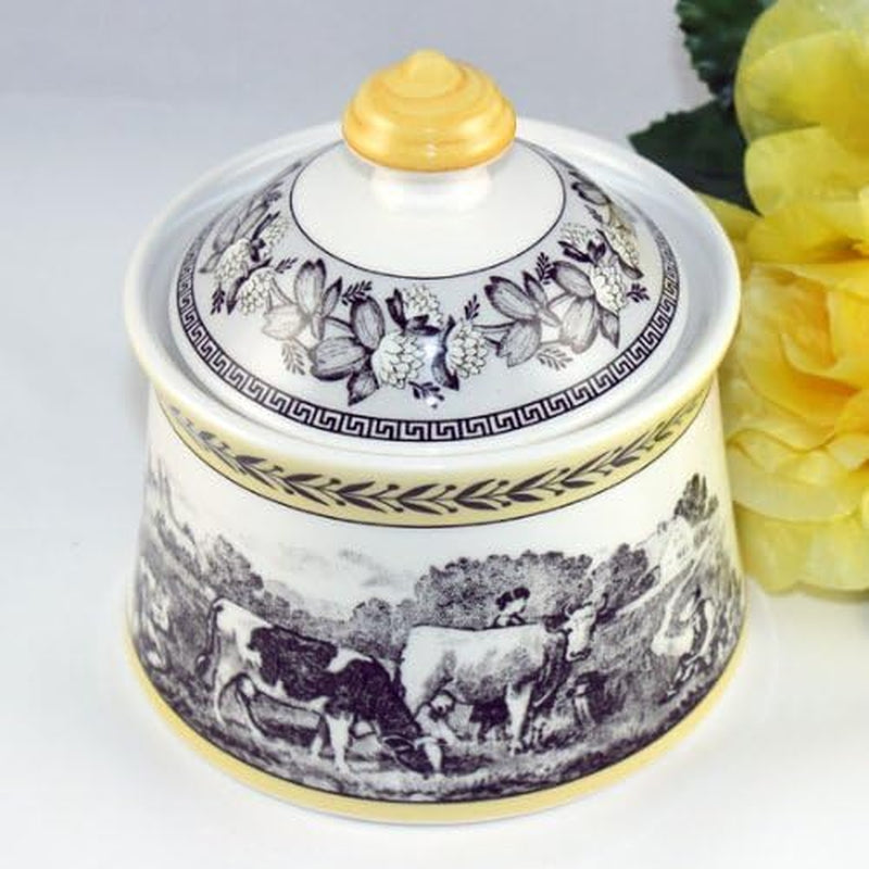 Villeroy & Boch – Audun Ferme Zuckerdose 300 ml Weiß/Bunt, Spülmaschinenfest, Mikrowellensicher, Dose, Frischhaltedose, Vorratsdose, Box, Süßigkeiten Austellungen, Pralinenbox, Premium Porzellan