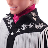 BARBIE the MOVIE Ken – sběratelská panenka ve westernovém oblečení, vintage košile, kovbojský klobouk, bílé boty z filmu pro děti od 3 let, HRF30 Naty Shop Dolls