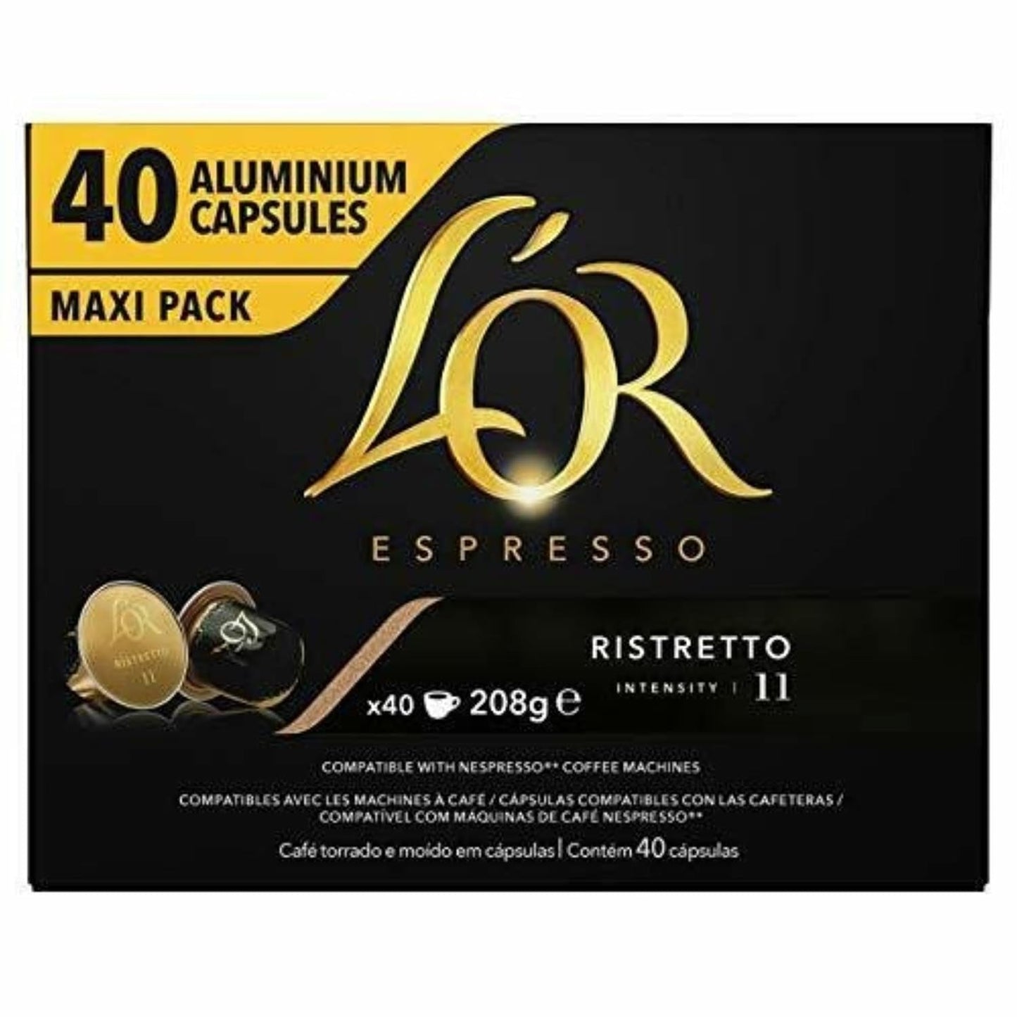 kapsle z hliníku, Ristretto, Intensität 11, 40 kusů, 208 g
