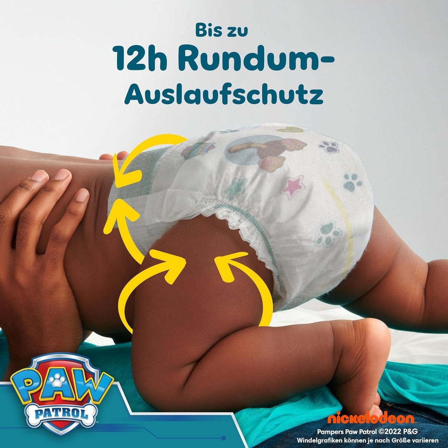 Plenky Pampers Baby-Dry Puppy Patrol Edition, velikost 4, 222 plen, 9 kg - 14 kg, až 100% ochrana proti vytečení a pohodlí po celou noc