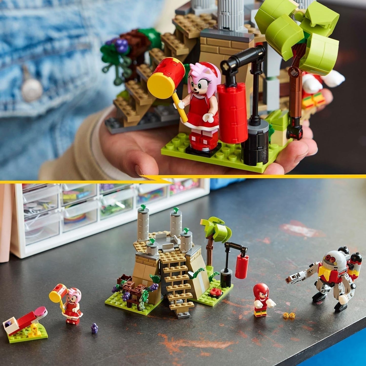 LEGO Sonic the Hedgehog Knuckles and the Shrine of Master Emerald Sběratelská hračka Hračka Dárek Dobrodružná stavebnice pro chlapce a dívky 8 let 76998 Stavebnice Besuche den LEGO-Store