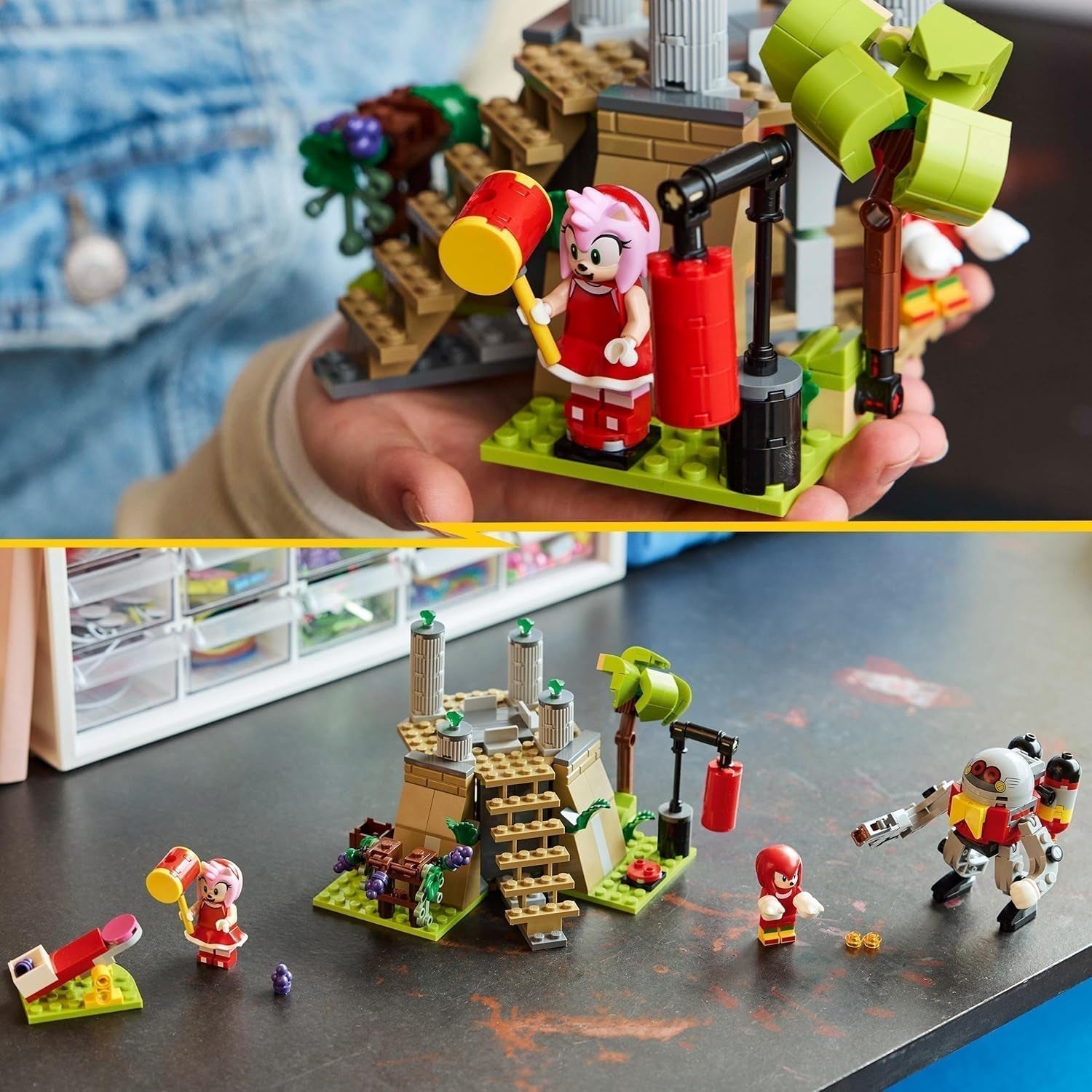 LEGO Sonic the Hedgehog Knuckles and the Shrine of Master Emerald Sběratelská hračka Hračka Dárek Dobrodružná stavebnice pro chlapce a dívky 8 let 76998 Stavebnice Besuche den LEGO-Store