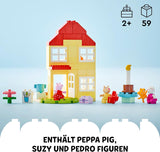 LEGO DUPLO Peppa's Birthday House: Kreativní hračka pro 3 postavy, stavějte a přestavujte domeček pro 2leté děti, chlapce a dívky, podporuje zručnost 10433 Stavebnice Besuche den LEGO-Store