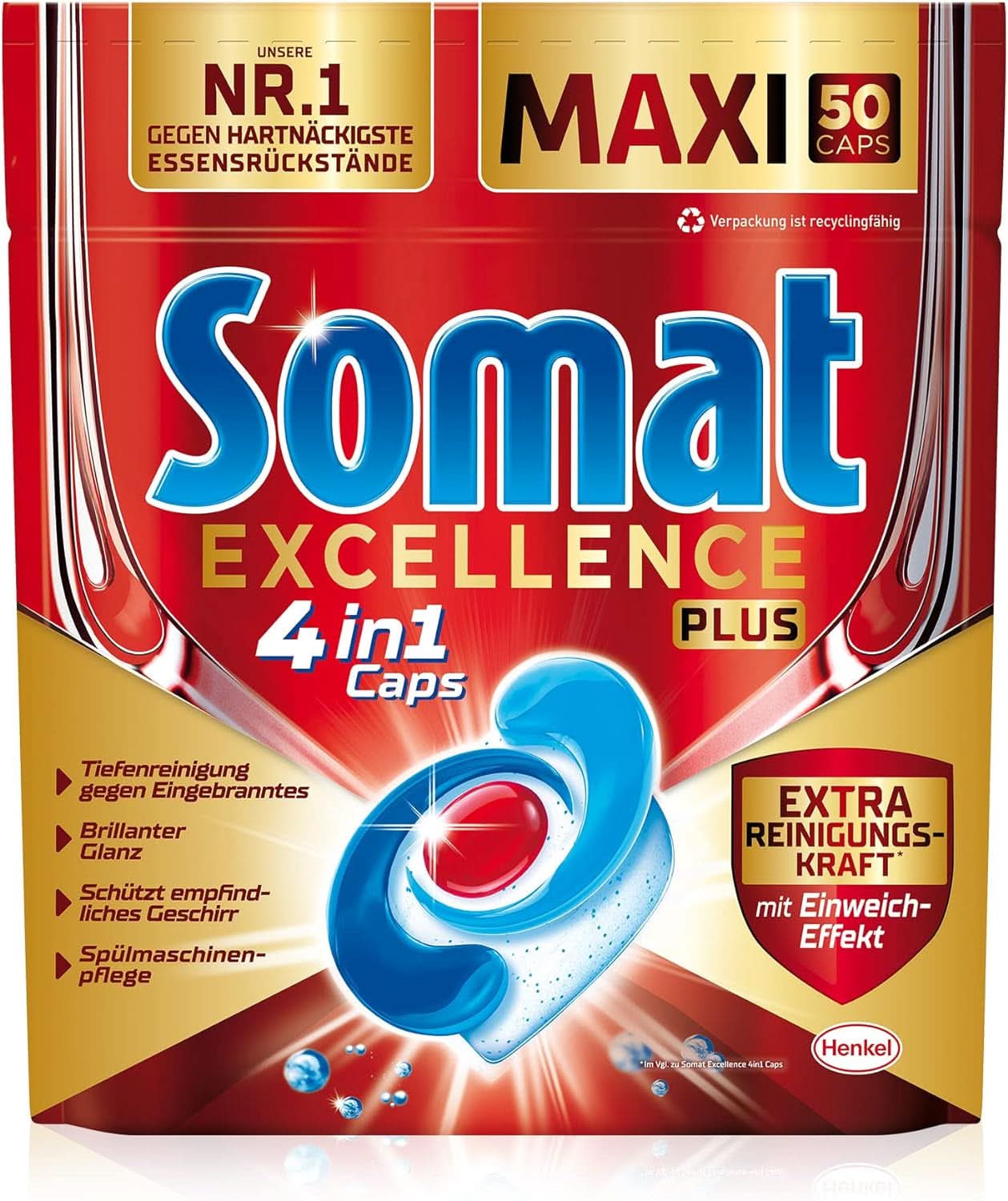 Somat Excellence plus 4v1 Caps (50 Caps), tablety do myčky Naty Shop