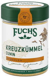 Fuchs Gewürze - Kreuzkümmel gemahlen - zum Würzen von Couscous, Hummus und Falafel - přírodní složky - 50 g v wiederverwendbarer, recyclebarer Dávka