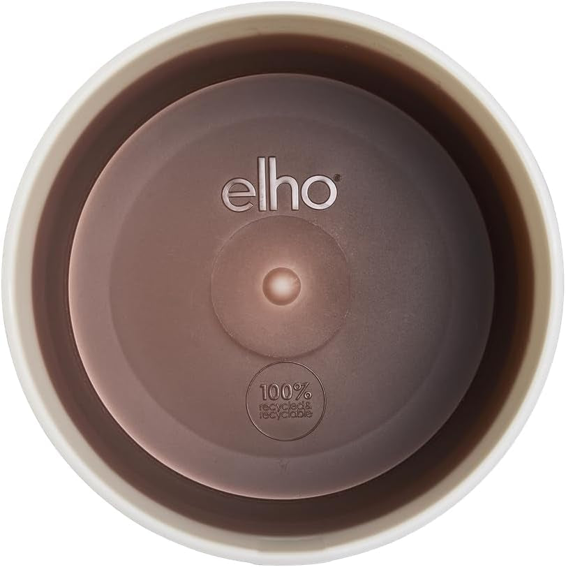 elho Kulatý květináč s barevným přechodem 16 cm - Pokojové květináče - 100% recyklovaný plast - Ø 15,9 x V 14,7 - Hnědá/Cedrová hnědá