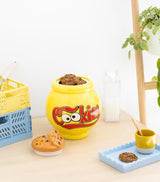 Grupo Erik keramická dóza na sušenky Sesame Street Cookie Monster - dóza na sušenky s víkem Velká 21,0 x 27,0 x 22,0 cm Dóza na sušenky s víčkem Oficiální krabičky na uskladnění potravin sezamové ulice Naty Shop