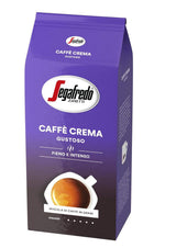 Segafredo Zanetti Caffè Crema Gustoso - celé zrnko (balení 1 kg) - Vhodné pro Caffè Crema - Dlouhá a tmavě pražená kávová zrna, plná a intenzivní chuť (balení 2 ks)