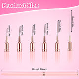 6 Stück Liner Nailart Pinsel Nageldesign Pinsel Set Dünn Acryl Nagelpunkt-Zeichenwerkzeug Nägel Dünne Nagelpinsel Set Für Lange Linien, Dünne Details, Feines Zichnen 5/7/9/11/15/25 Mm（Rosa）