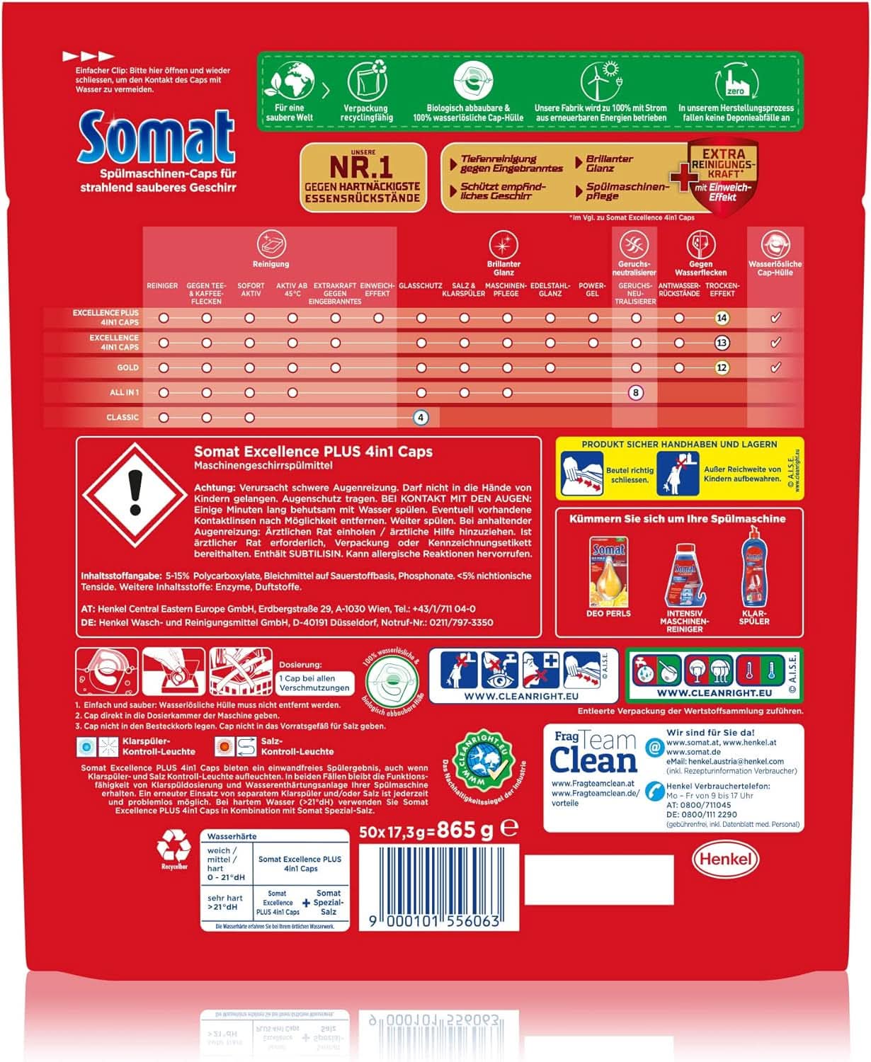 Somat Excellence plus 4v1 Caps (50 Caps), tablety do myčky Naty Shop