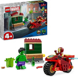LEGO Marvel Iron Man s kolem a Hulkem, stavebnice superhrdina pro děti, sada kol a minifigurek, dárek pro dívky a chlapce 4 roky 76287 stavebnic Besuche den LEGO-Store Výchozí název
