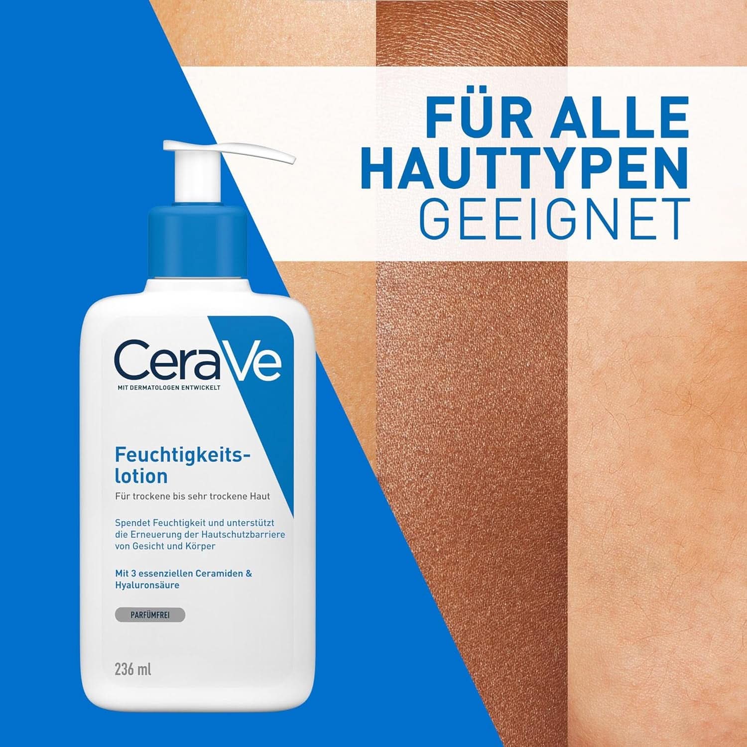 Cerave tělové mléko s dávkovací pumpičkou, vhodné pro atopickou dermatitidu a suchou až velmi suchou pokožku, 236 ml Kosmetika a kosmetika Naty Shop