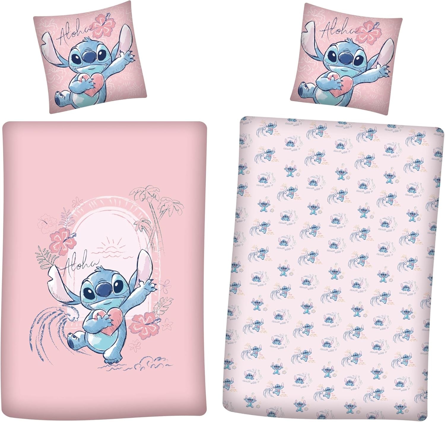 Oboustranné povlečení Stitch Aloha Dívčí povlečení 100% bavlněné povlečení - Dětské Naty Shop