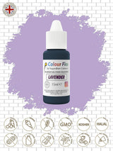 Sugarflair Colourflex Oil Based Food Coloring Levandule, vysoce koncentrované tekuté potravinářské barvivo pro máslový krém, čokoládu, těsto, fondán, polevu a další - 15 ml