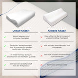 Valentia Medical Memory Foam Polštář na podporu krku Ortopedický polštář na bolest krku Polštář na krk s paměťovou pěnou Ultra měkký omyvatelný potah Krční ortopedické polštáře Naty Shop