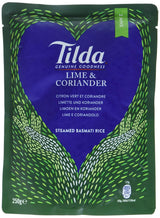 TILDA Dušená rýže Basmati s limetkou a koriandrem do mikrovlnné trouby, 250 g