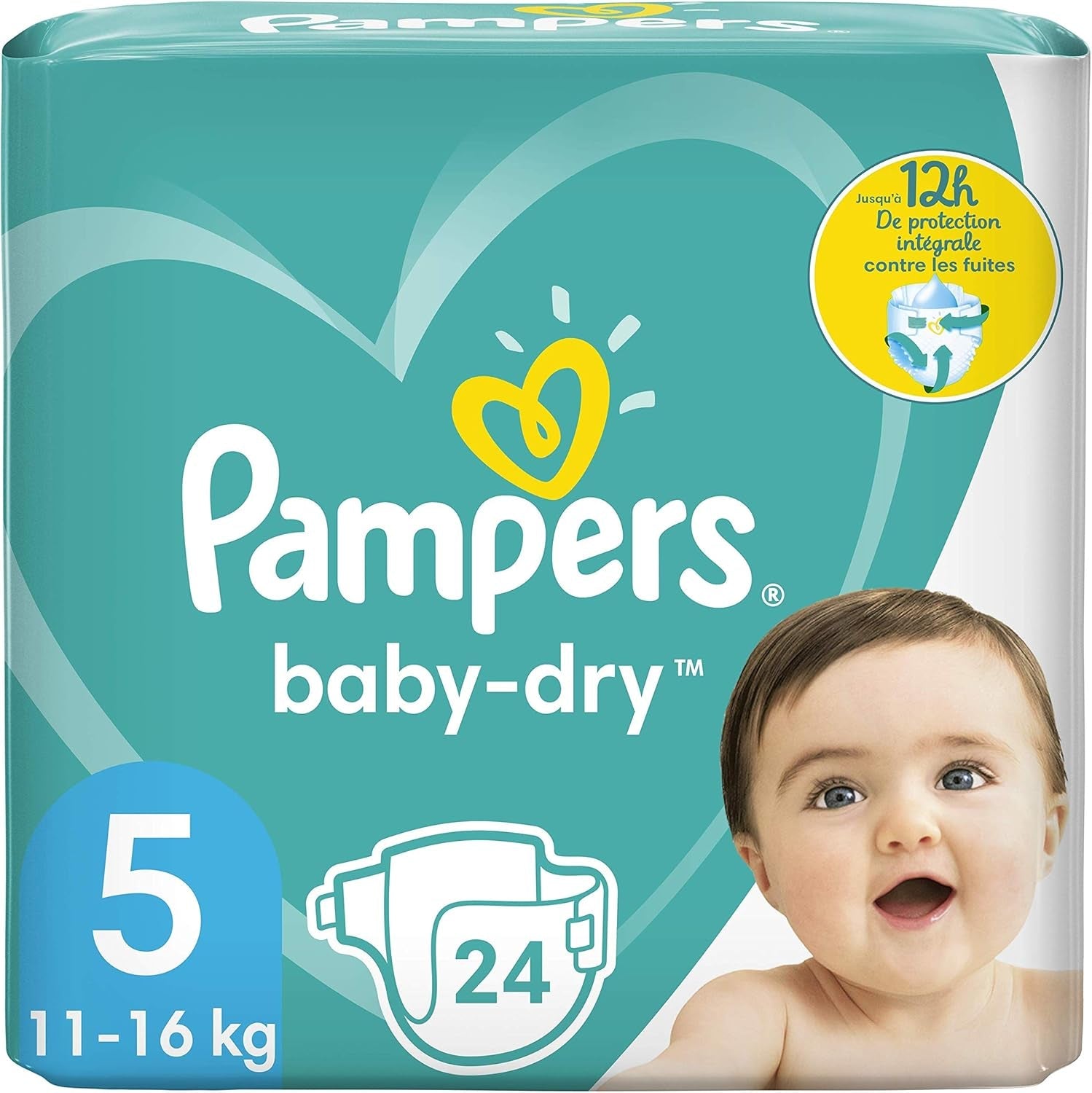 Plenky Pampers pro miminka vel. 5 (11-16 kg), 24 kusů, ochrana proti protečení až 12 hodin