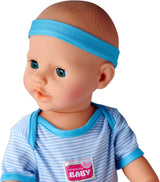 Simba 105030044 - Novorozená panenka - chlapec, celo vinylová panenka se spícíma očima, funkcí pití a zvlhčování a doplňky, 8 kusů, 43 cm, panenka, věk 3+
