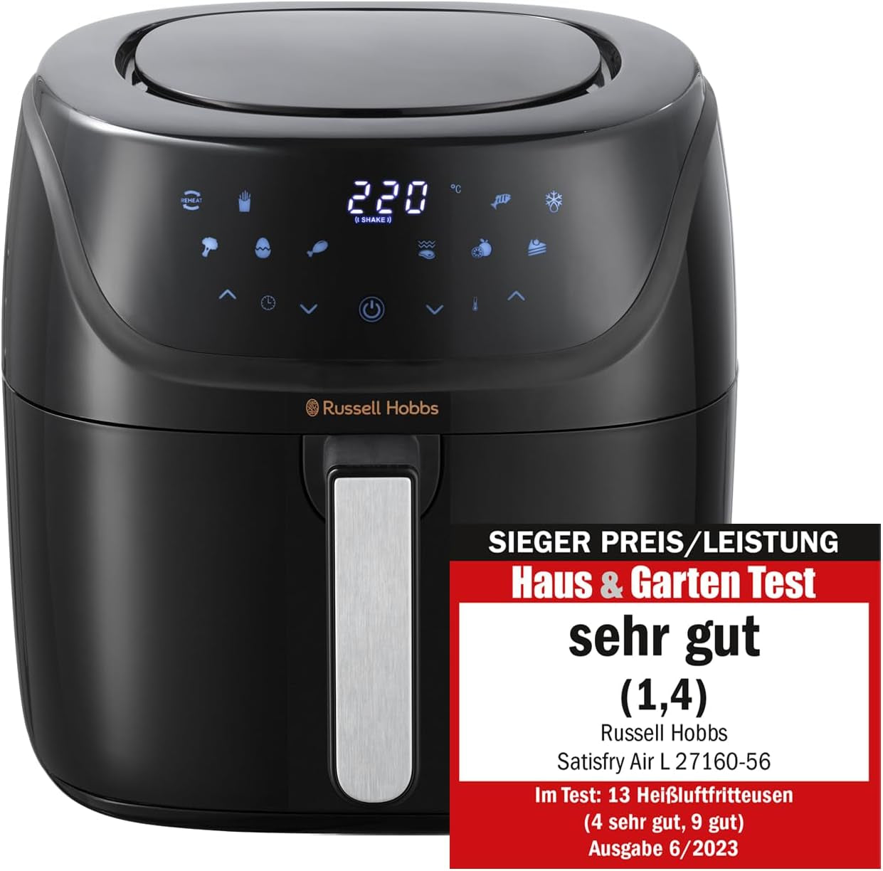 Russell Hobbs Air Fryer L 4L Rapid Airfryer, 7 funkcí vaření, 10 programů Domácí spotřebiče Naty Shop Heißluftfritteuse
