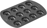 Wilton Donut-Backform Mit 12 Mulden Donutform, Hochwertige Donut Backform Mit Antihaftbeschichtung Für 12 Mini-Donuts, Spülmaschinenfest Formy a plechy na pečení Naty Shop Mini