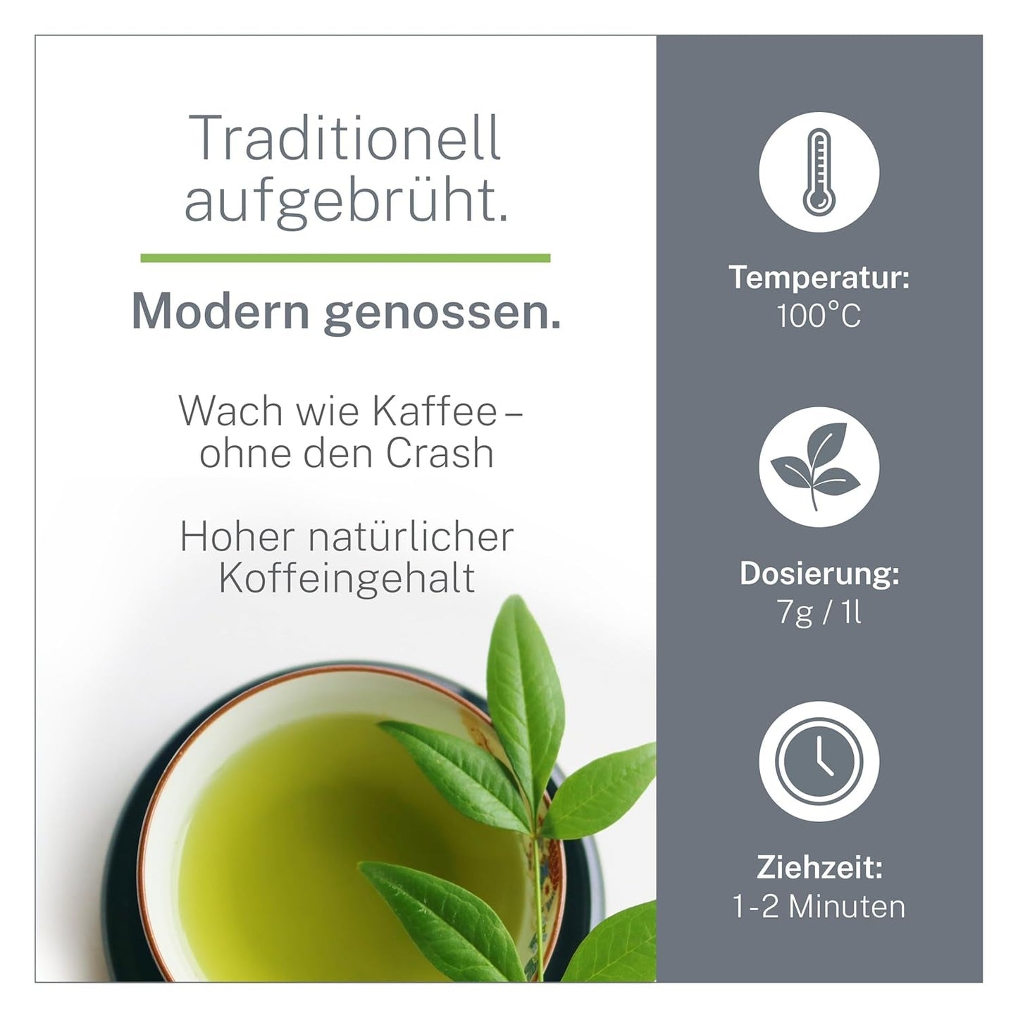 Pinhead Gunpowder Organic Green Tea Bulk 1kg – Vysoce kvalitní organický zelený čaj z Číny – Mírně kouřová chuť – Pro gurmány a znalce čaje – Mycupoftea