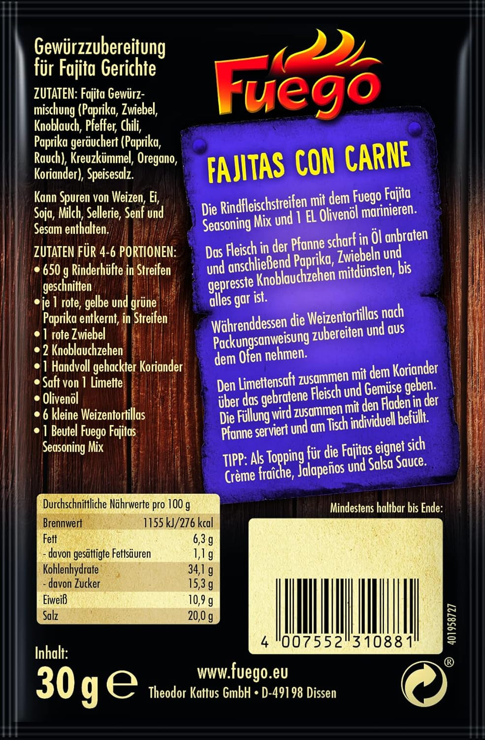 - Fajita kořenící směs | 30 g v sáčku