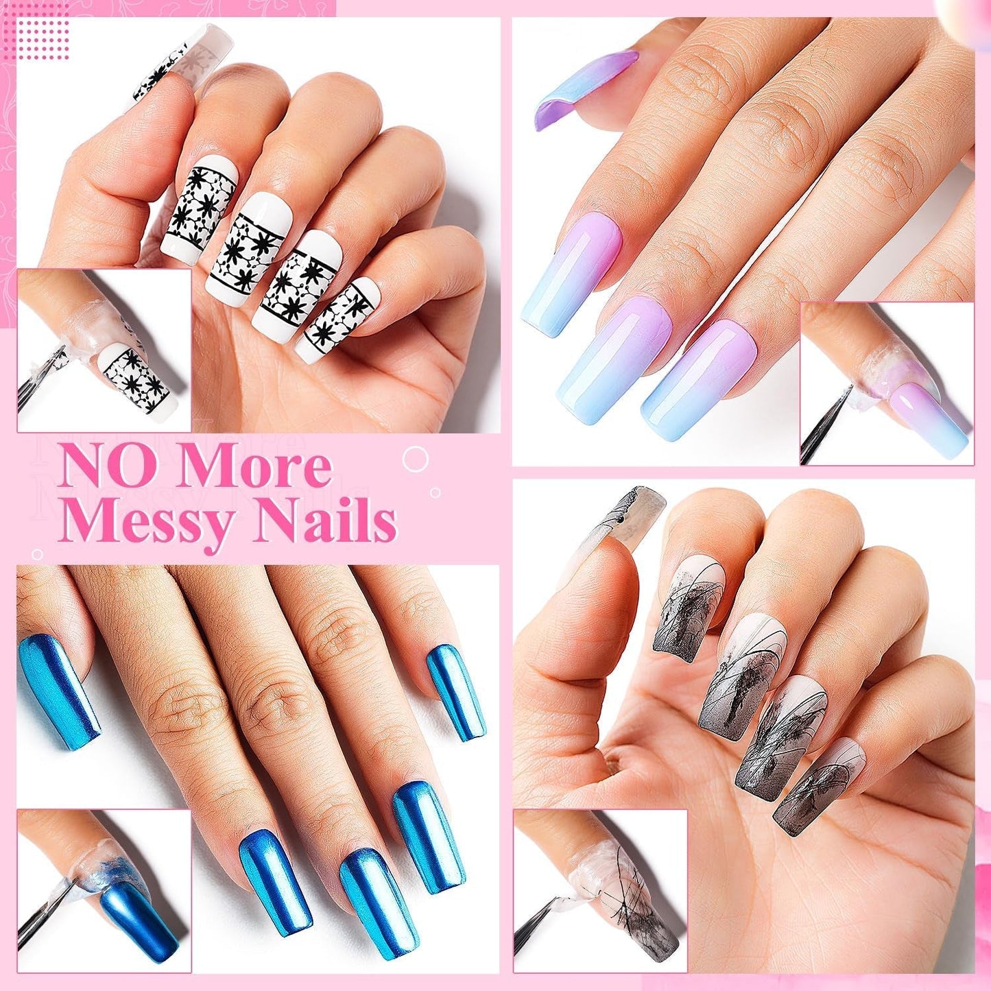 AIMEILI Latexová odlepovací páska Nagelleck Korrektor Hautschutz Fingerschutz Für Nail Art Palisade Geruchlos Weiß 15 ml