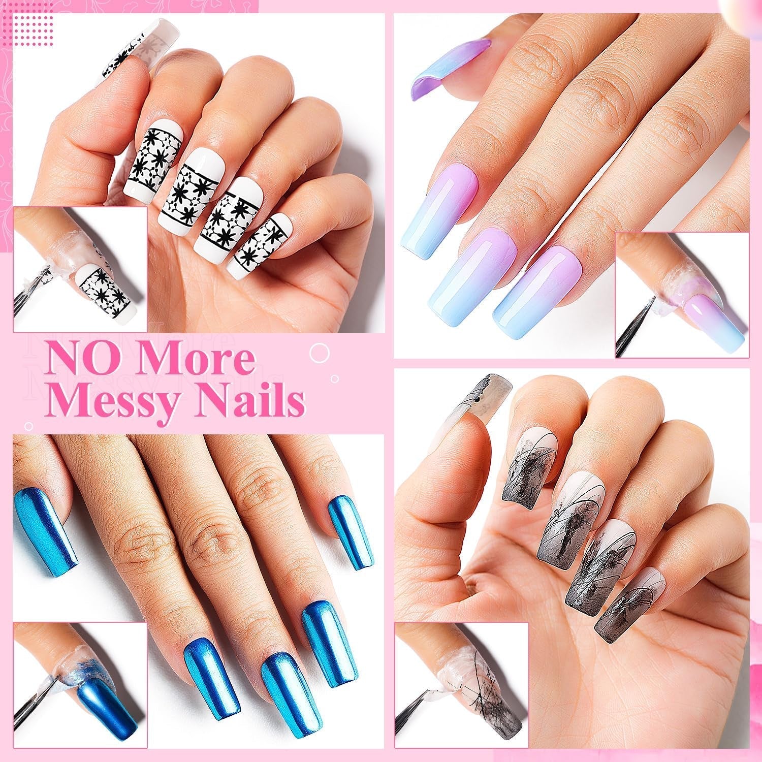 AIMEILI Latexová odlepovací páska Nagelleck Korrektor Hautschutz Fingerschutz Für Nail Art Palisade Geruchlos Weiß 15 ml