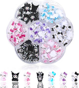 3D nálepky na nehty pro kočky, třpytky na nehty, flitry, pryskyřicové nálepky na nehty, drahokamy na nehty, diamanty pro nail art, včetně voskové tyčinky s drahokamy (barevná kočka)