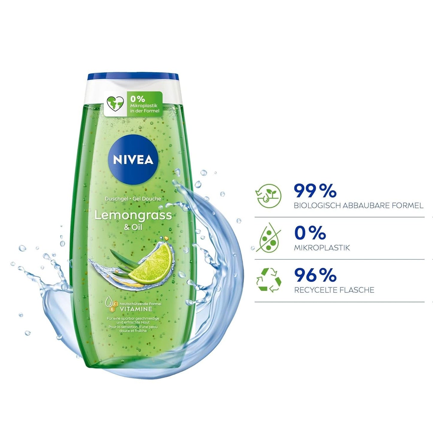 NIVEA Sprchový gel Lemon Grass And Oil, 250 ml Sprcha a koupel Naty Shop