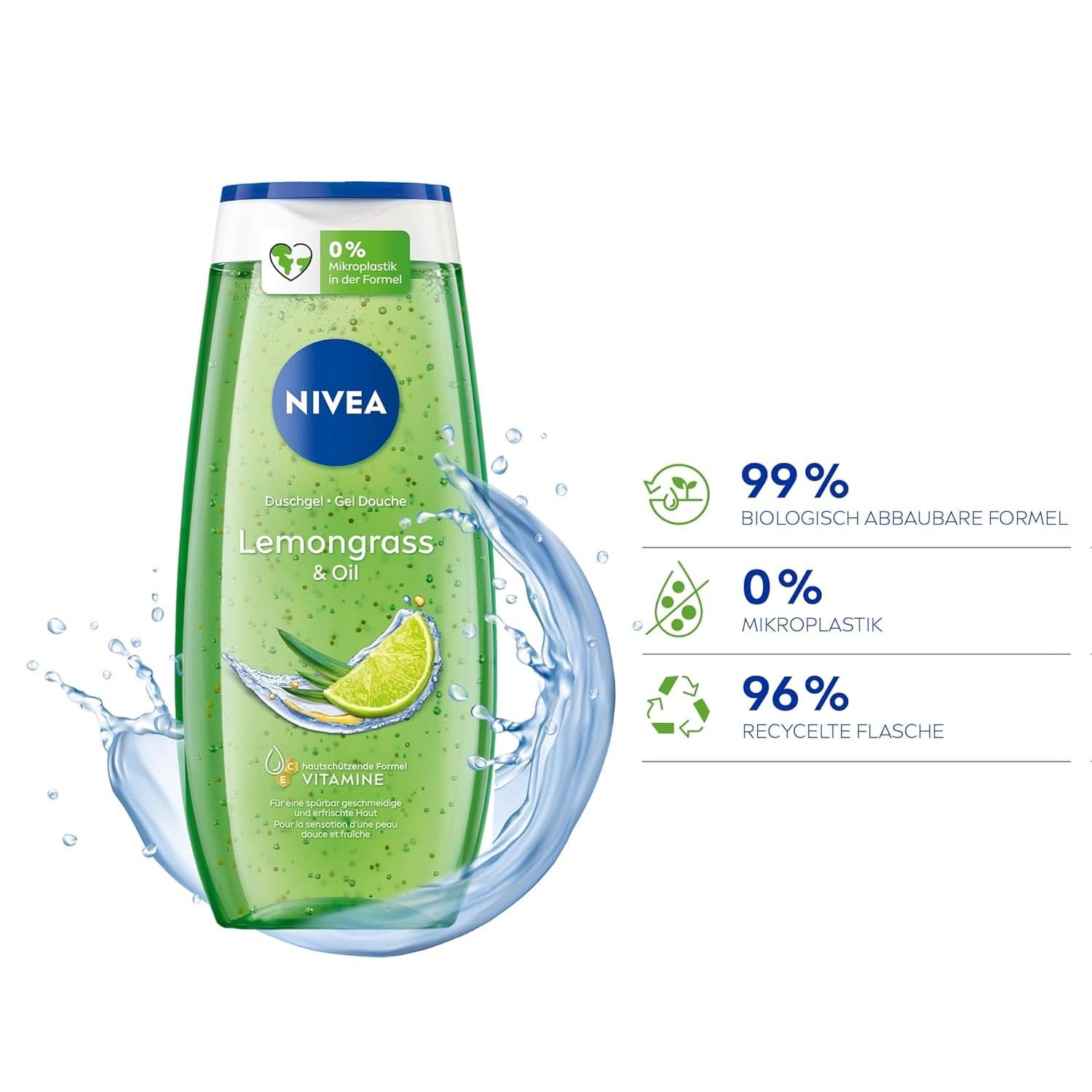 NIVEA Sprchový gel Lemon Grass And Oil, 250 ml Sprcha a koupel Naty Shop