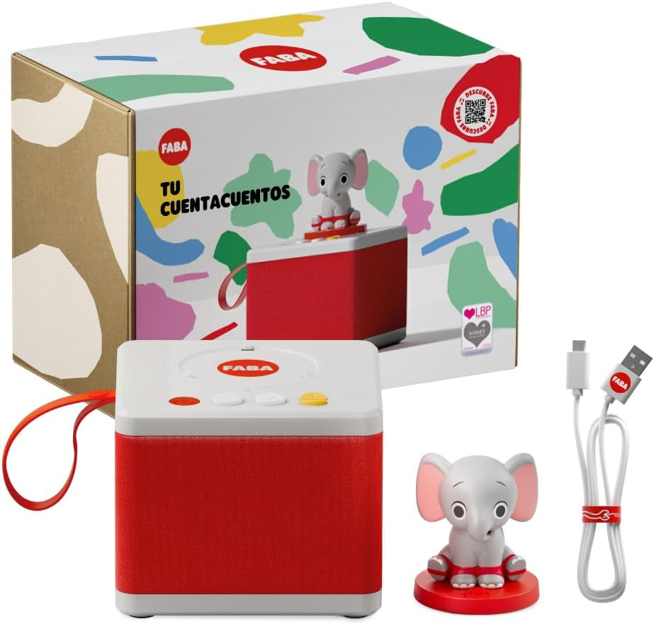 - Příběhy pro holky a kluky, řečník s postavičkou slona, vzdělávací hra, obsah ve španělštině, vhodné od 0 let Bebe Toys Naty Shop