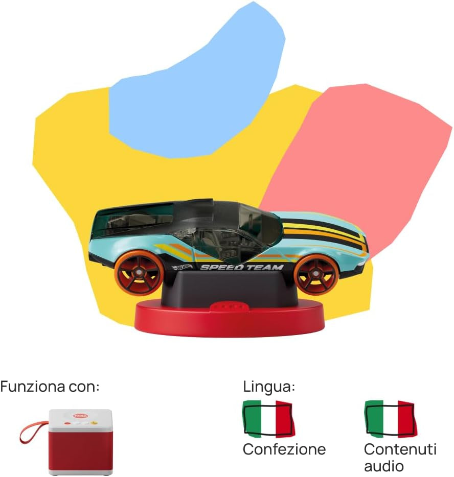 Zvuková figurka dinosauřího útoku Hot Wheels - příběhy a zvukové příběhy pro chlapce a dívky 3-5 let, hračka se vzdělávacím obsahem, italská verze Jucarii Bebe Naty Shop