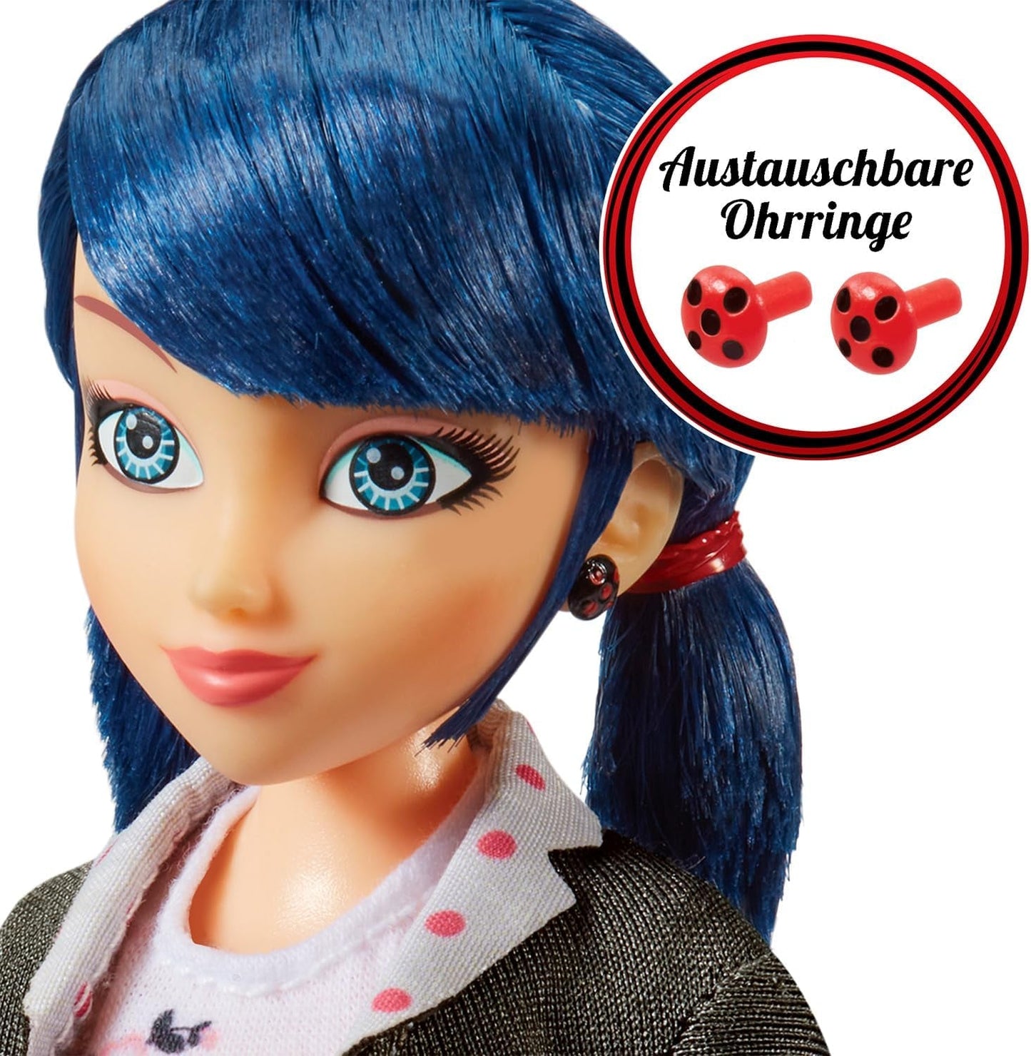 BANDAI - Miraculous Ladybug - Módní panenka Marinette a Ladybug - 26cm kloubová panenka se 2 outfity - Kloubová panenka Miraculous Toy - Hračka pro děti od 4 let - P50355